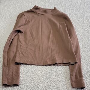 One Step Ahead Taupe Long Sleeve Top